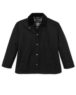 Women's Harbor Front Waxed Jacket - Black