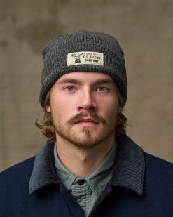 Lined Ragg Wool Beanie - Charcoal Black