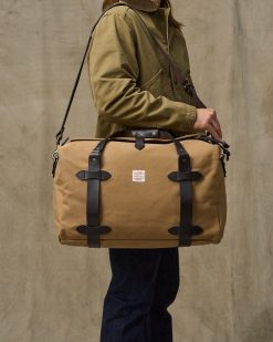 Medium Rugged Twill Duffle Bag - Tan