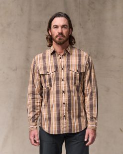 Washed Feather Cloth Shirt - Brown Multicolor Plaid