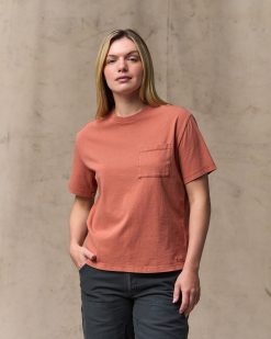 Women's Short Sleeve Pocket Tee - Copper Brown