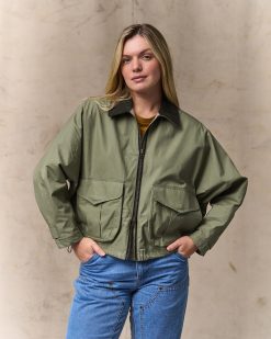 Women's Dry Wax Short Work Jacket - Slate Olive