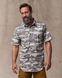 Twin Lakes Short Sleeve Sport Shirt - Beluga / Print