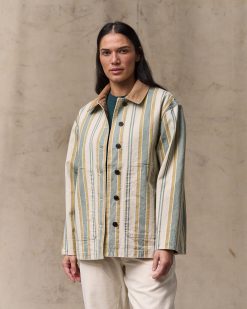 Women's Canvas Barn Coat - Natural / Yellow